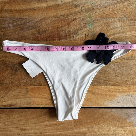 Floral Bikini Bottoms, Ecru, Zara, L, NWT - Picture 10 of 12